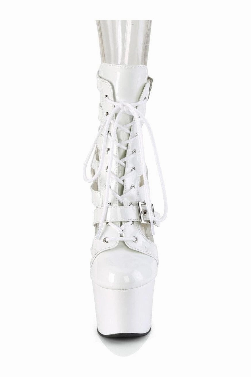 ADORE-1013MST White Patent Ankle Boot