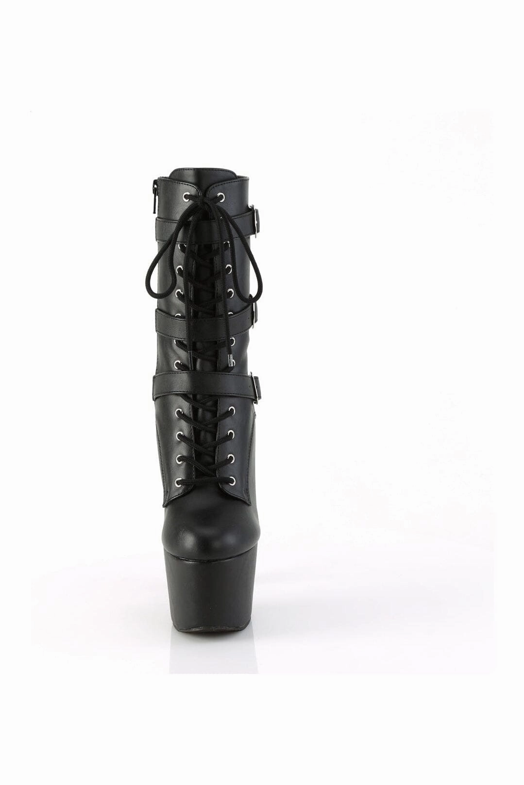 ADORE-1043 Black Faux Leather Ankle Boot