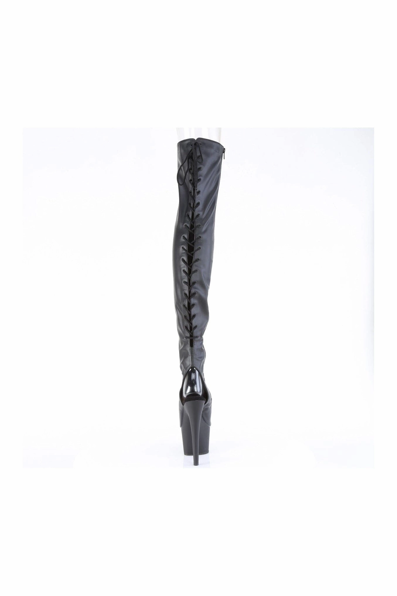 ADORE-3017 Black Faux Leather Thigh Boot