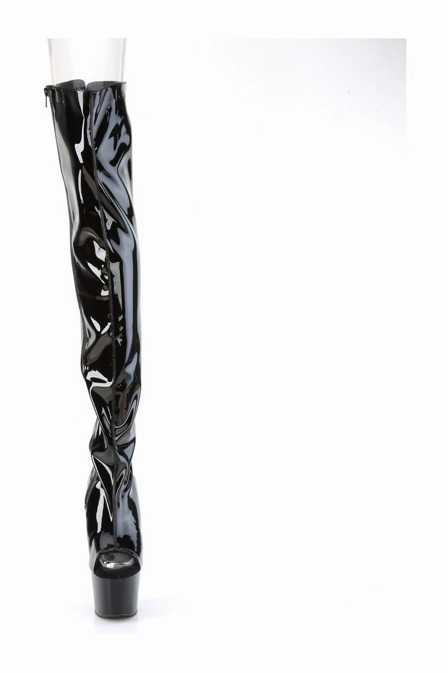 ADORE-3017 Black Patent Thigh Boot