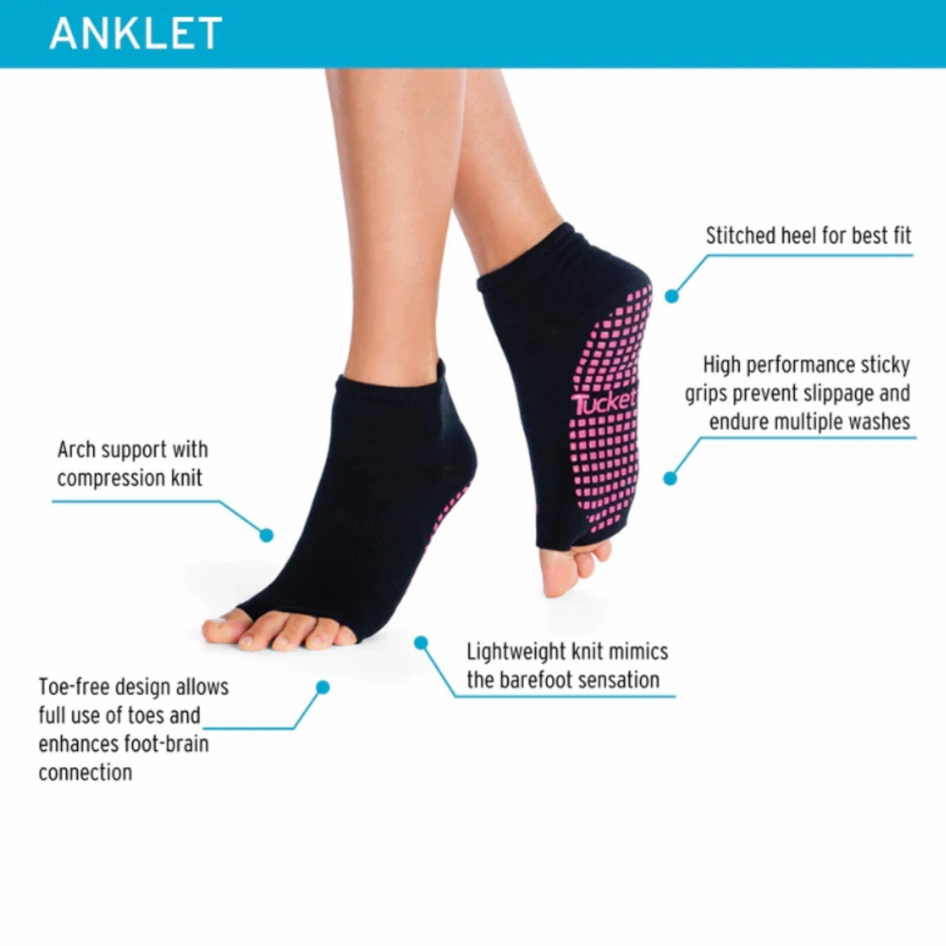 Anklet Grip Sock (Barre / Pilates)