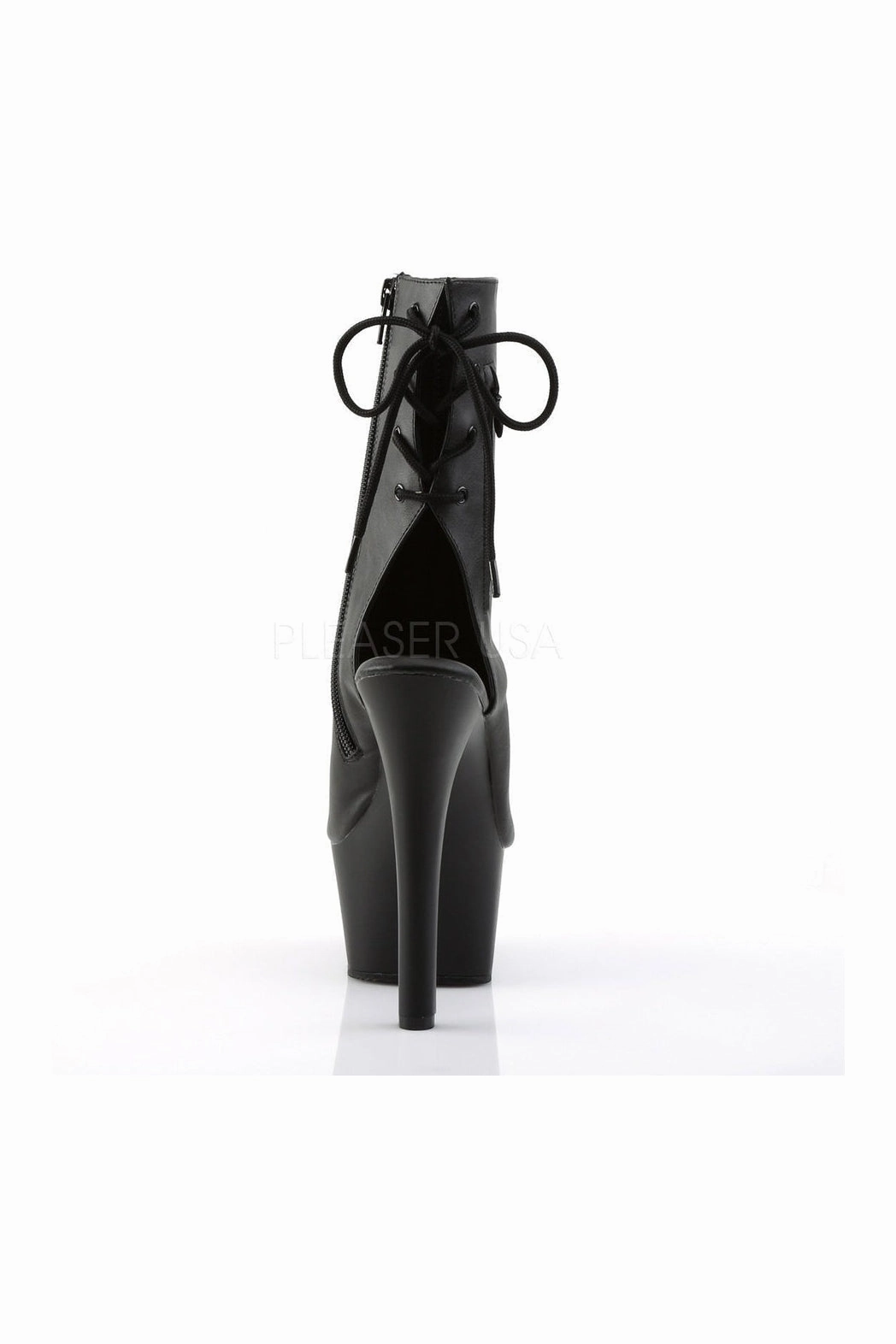 ASPIRE-1018 Platform Boot  | Black Faux Leather