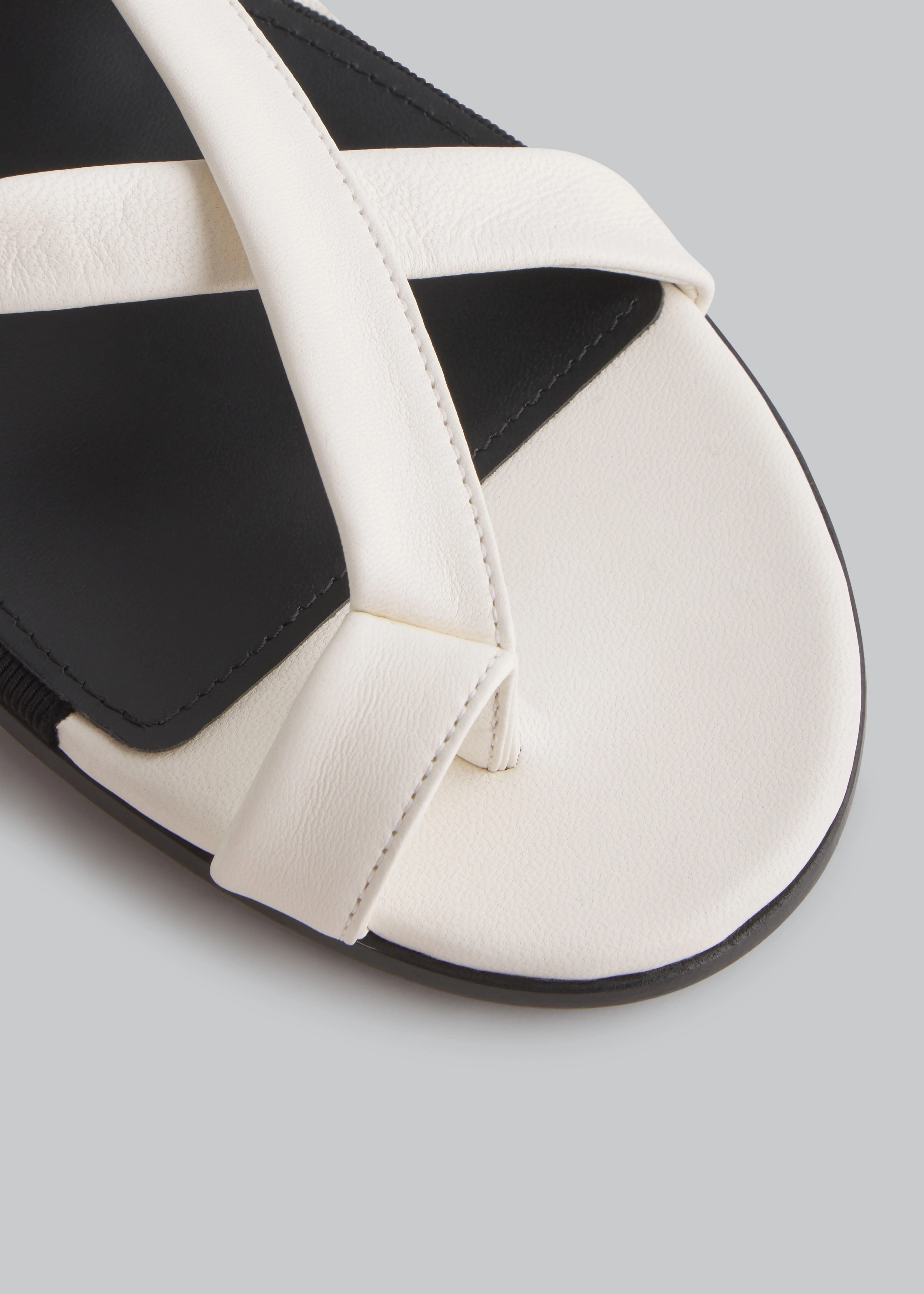 Asymmetric Toe Ring Gladiator Sandal - Ivory