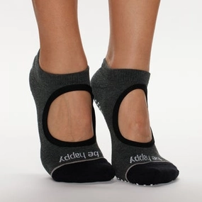 Be Happy - Mary Jane Stone Grip Socks (Barre / Pilates)