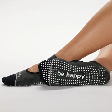 Be Happy - Mary Jane Stone Grip Socks (Barre / Pilates)