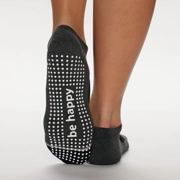 Be Happy - Mary Jane Stone Grip Socks (Barre / Pilates)