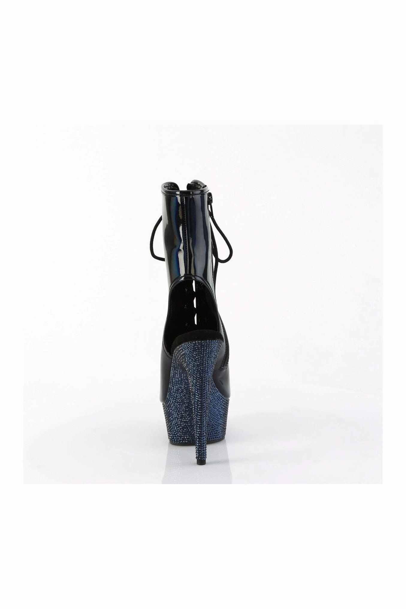 BEJEWELED-1016-6 Black Patent Ankle Boot