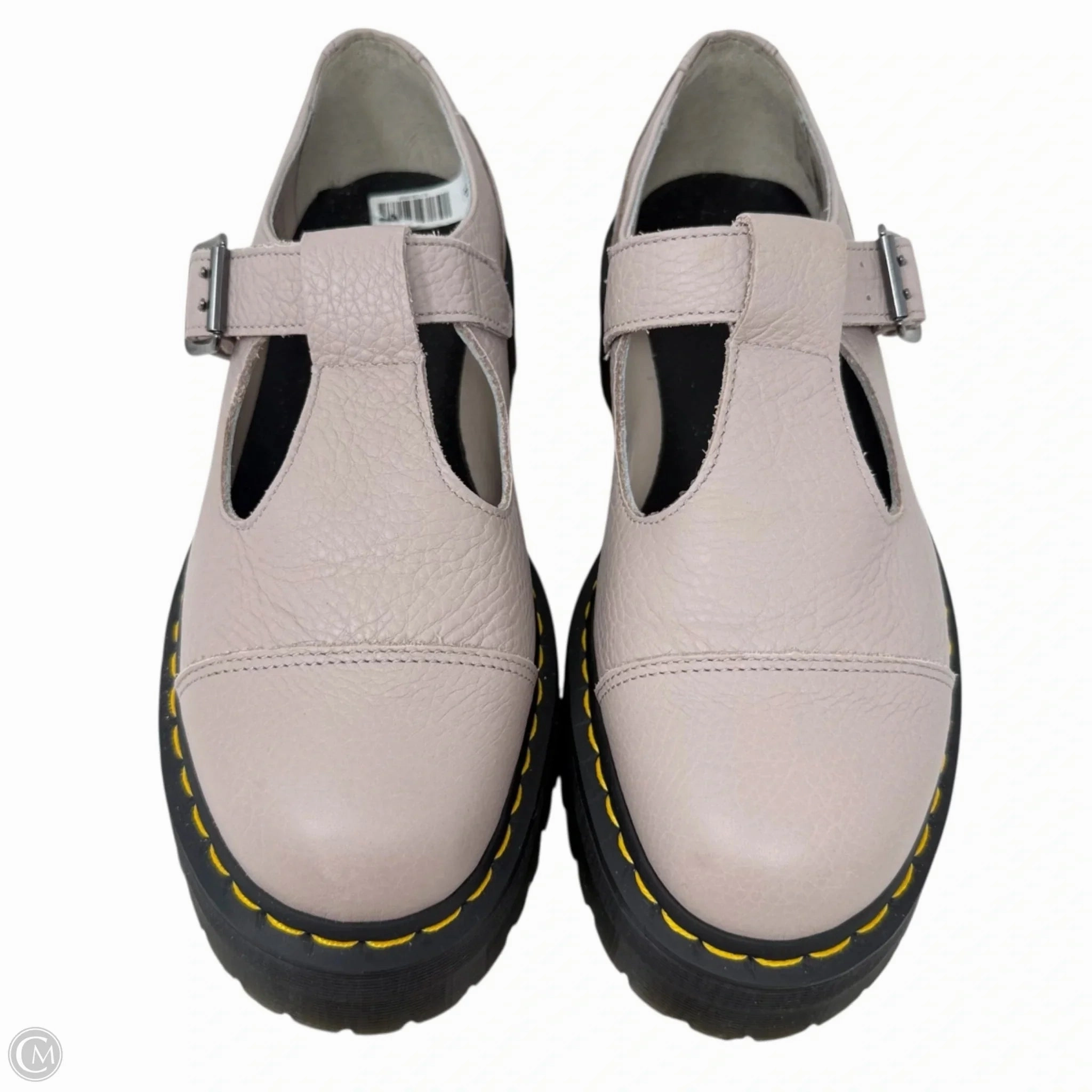 Bethan T-Bar Platform Shoe By Dr Martens In Taupe, Size: 10