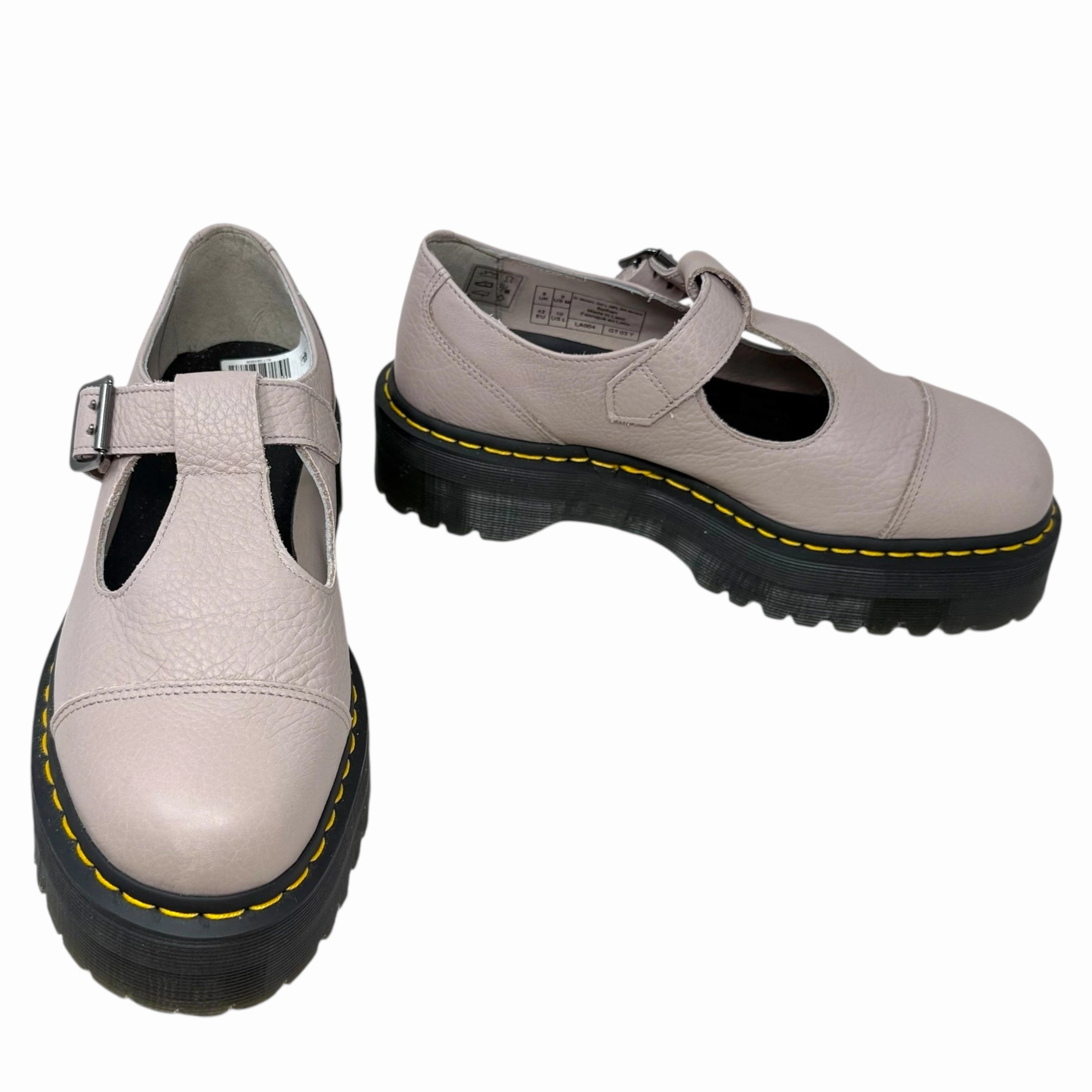 Bethan T-Bar Platform Shoe By Dr Martens In Taupe, Size: 10
