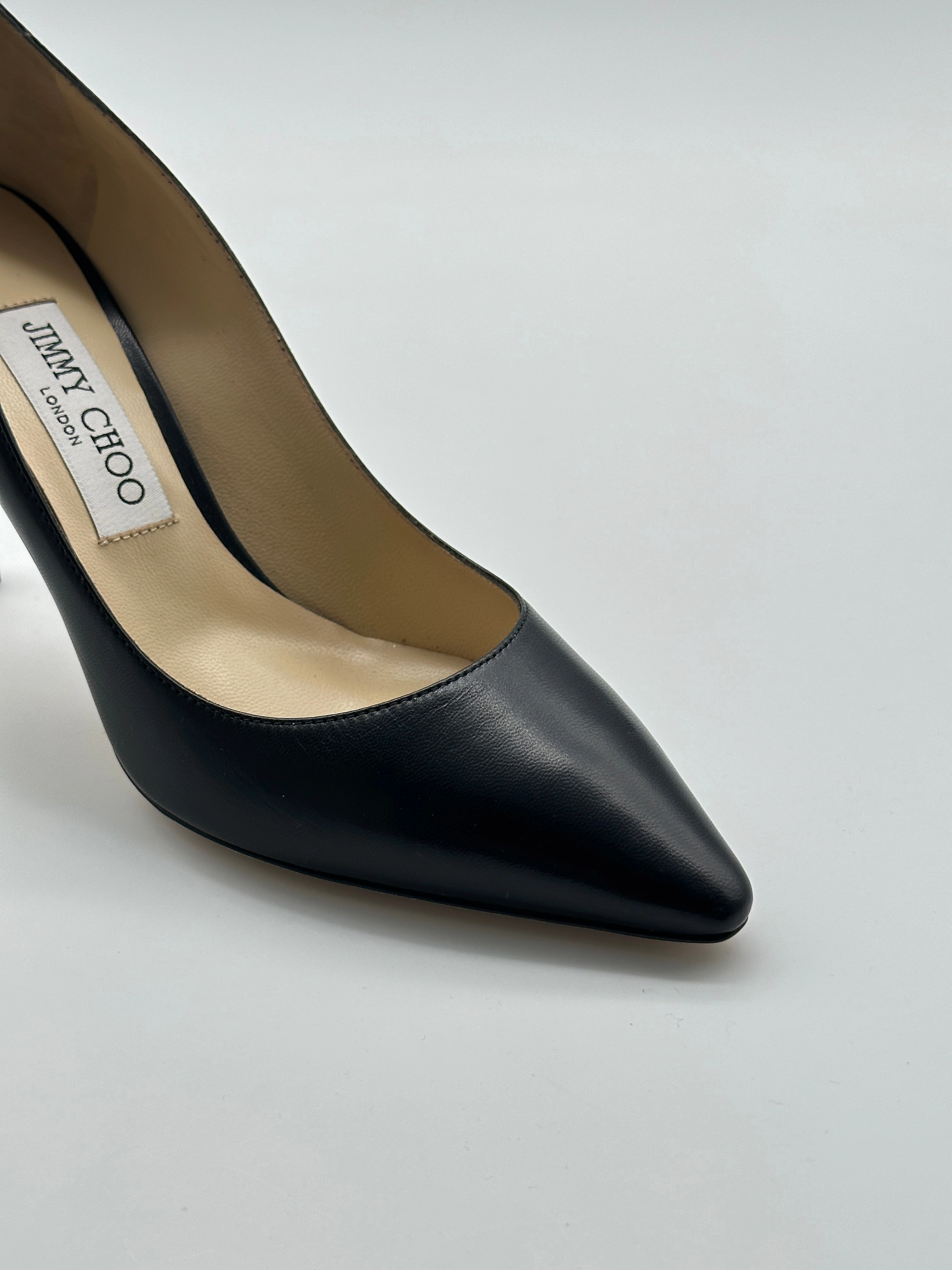 Black Leather Pumps