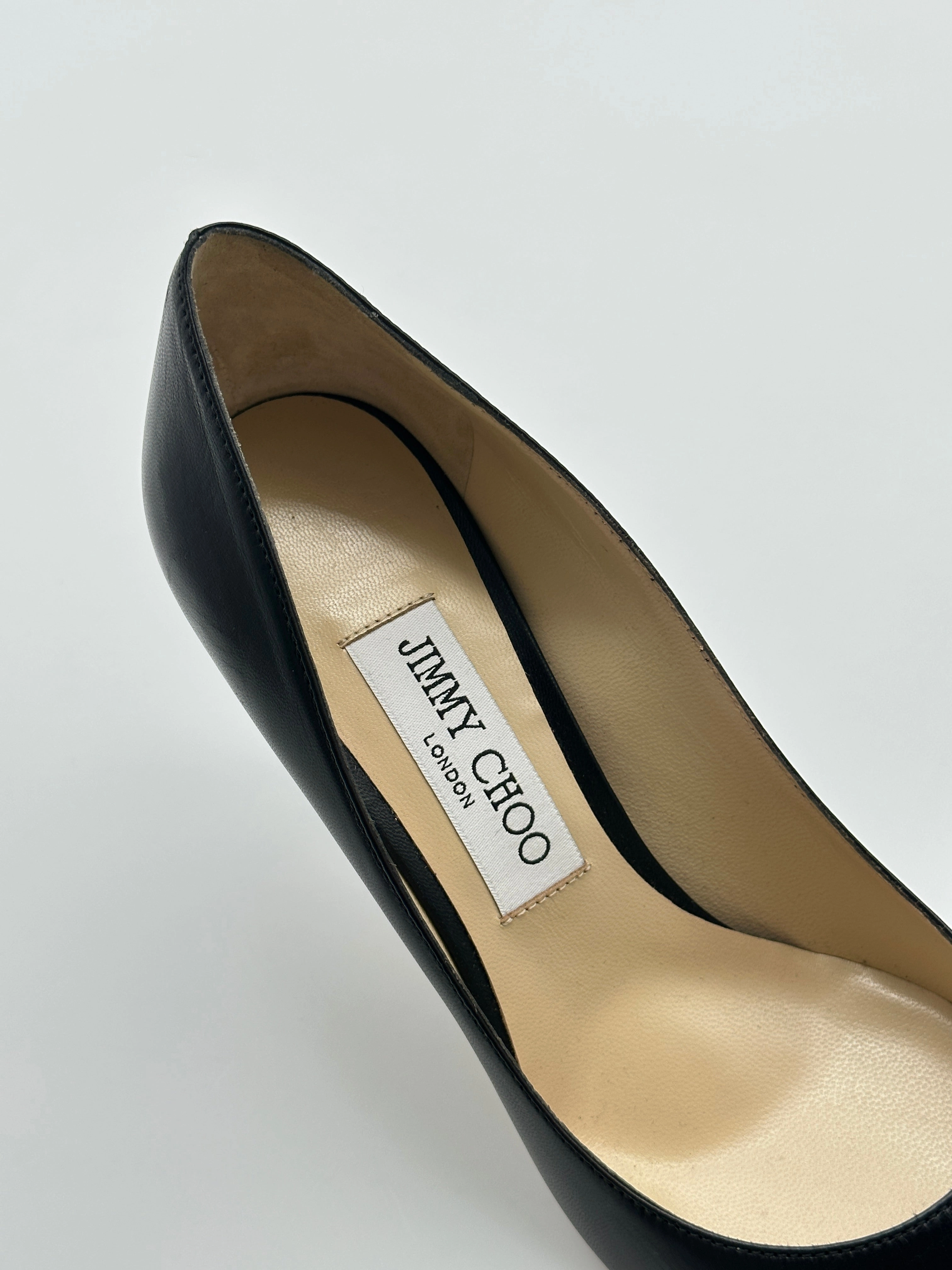 Black Leather Pumps