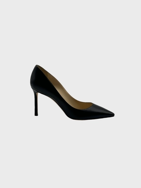 Black Leather Pumps