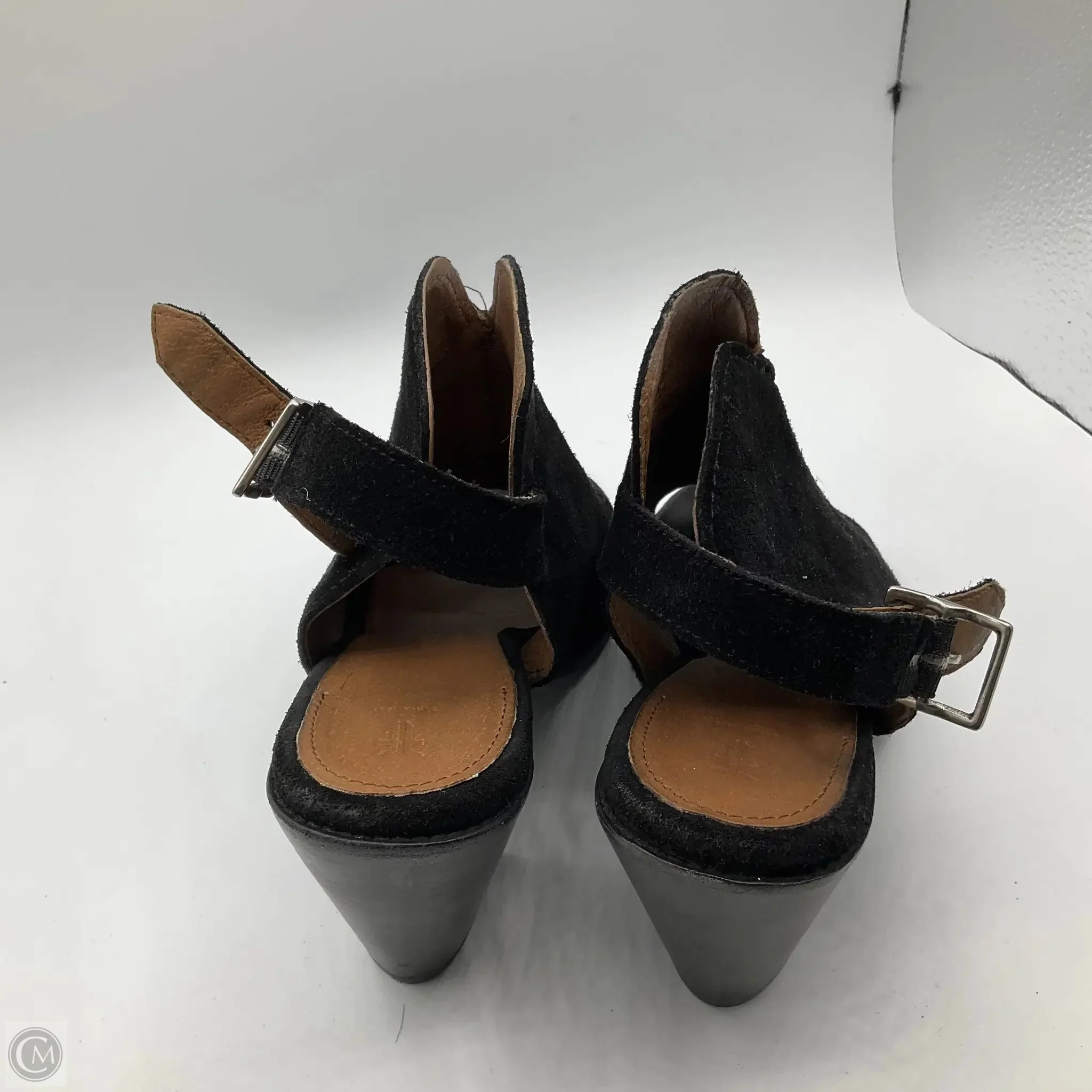 Boots Ankle Heels By Frye In Black, Size: 10