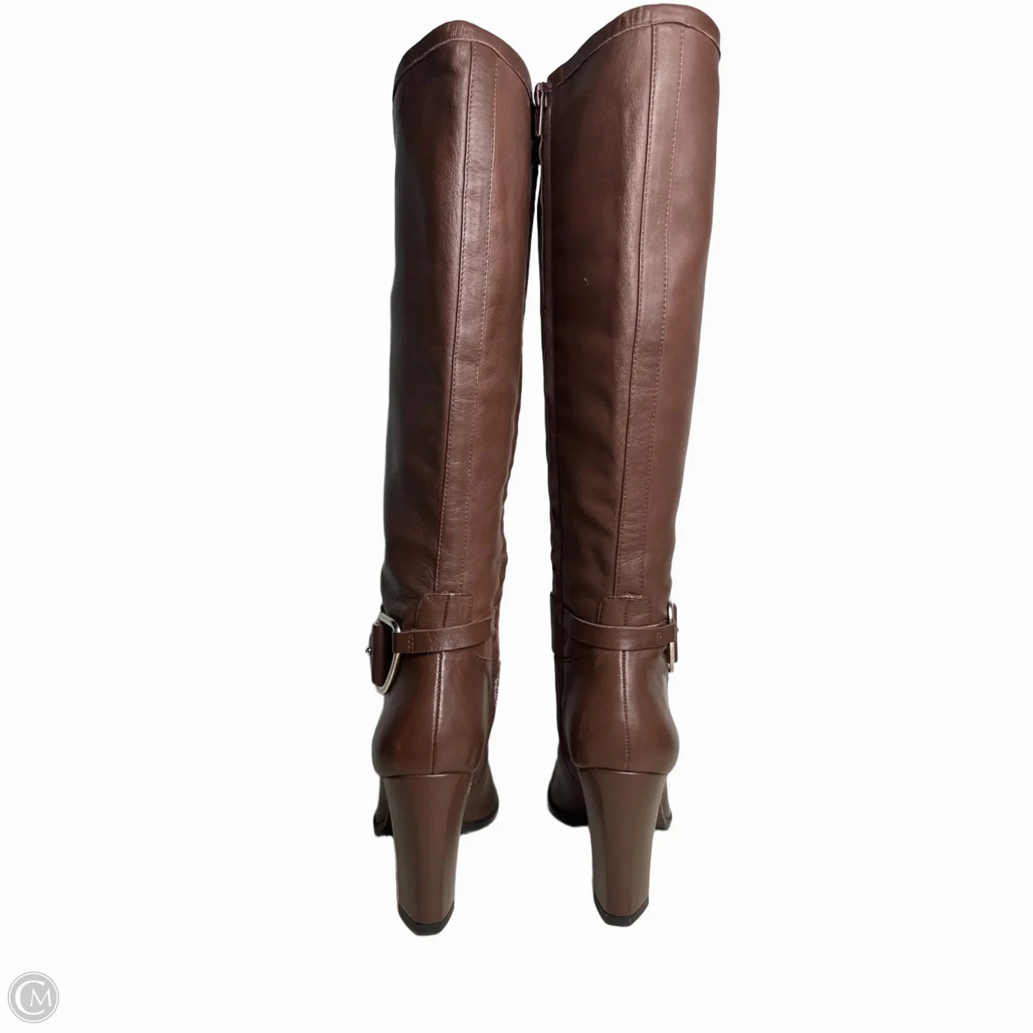 Boots Mid-calf Heels By Antonio Melani In Brown, Size: 6.5
