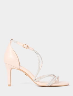 Claire Cross Over Diamante Evening Heel Sandal
