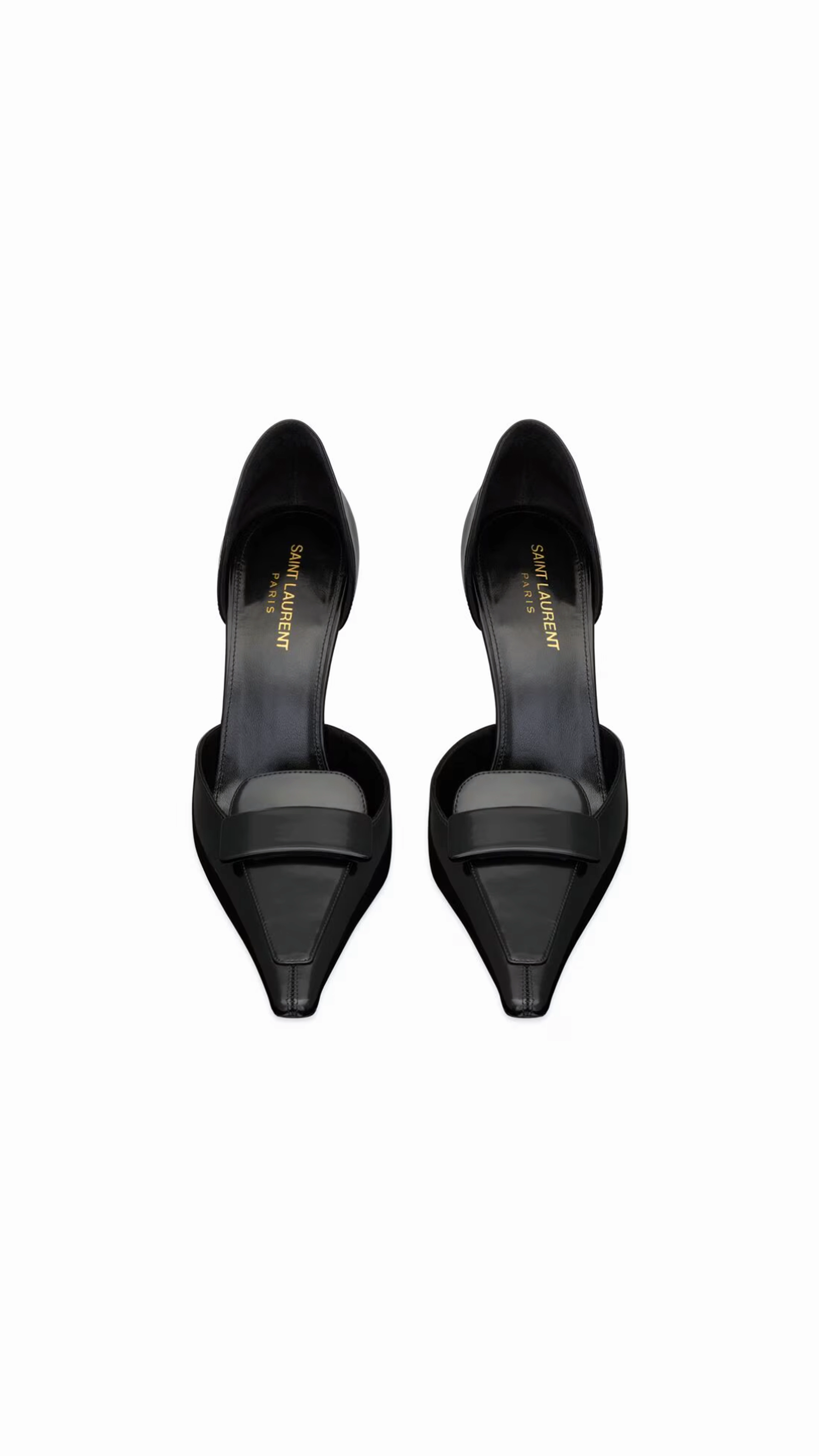 D'Orsay Pumps in Smooth Leather - Black