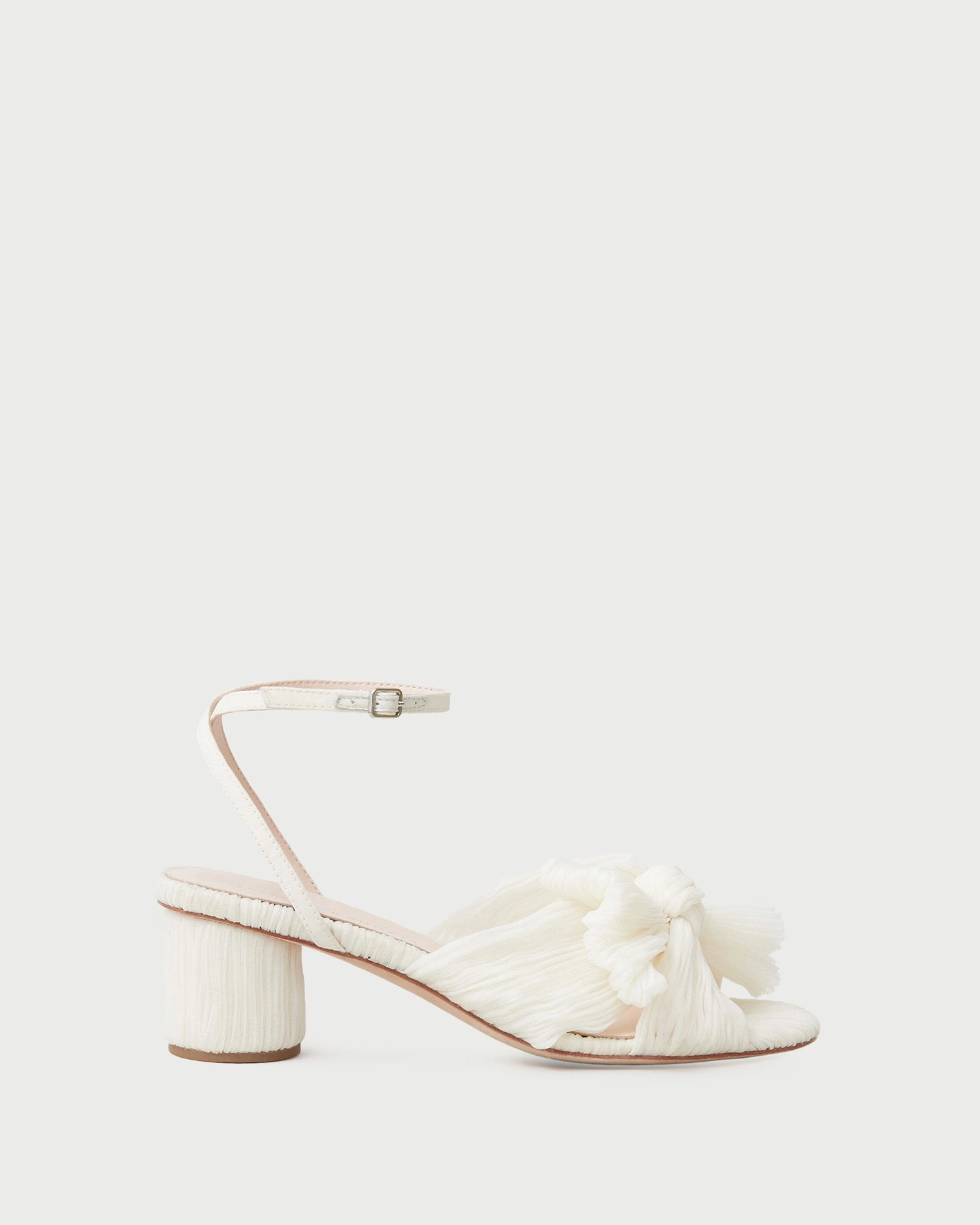 Dahlia Pearl Pleated Bow Heel