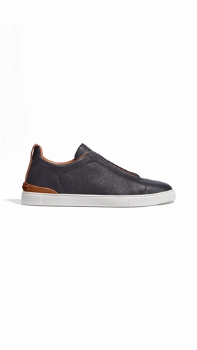 Deerskin Triple Stitch™ Low Top Sneakers - Black/Terra