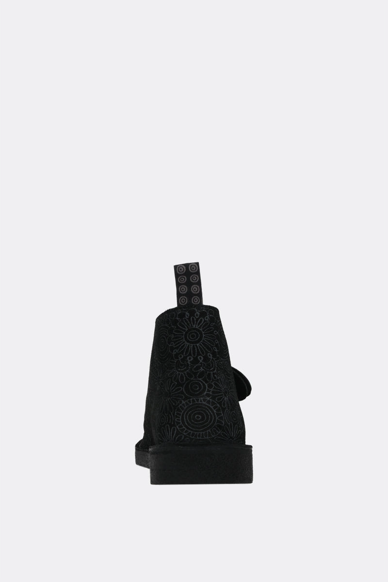 Desert graphic printed nubuk booties