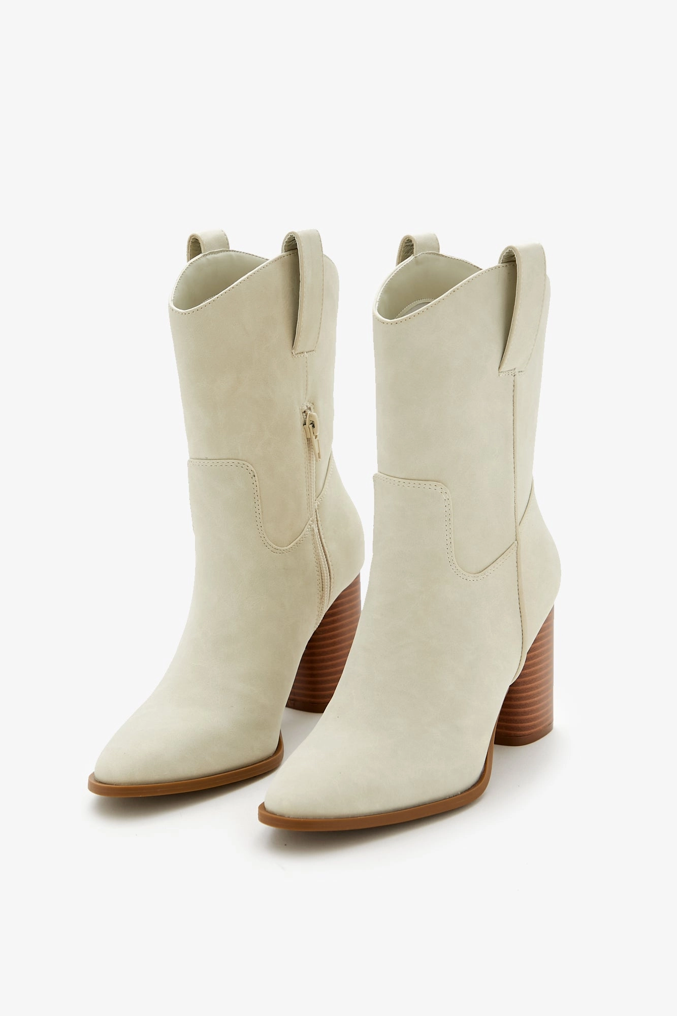 Faux Suede Pointed Toe Booties