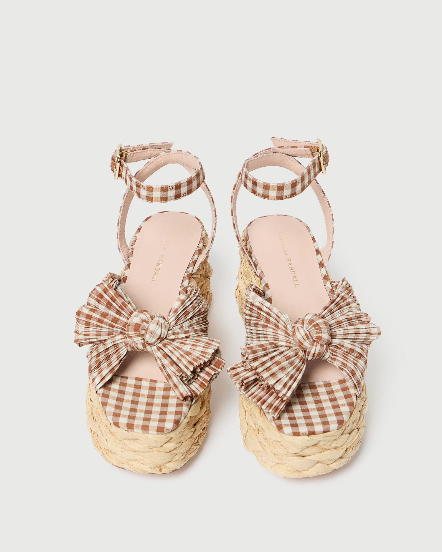Gaby Brown Gingham Bow Espadrille