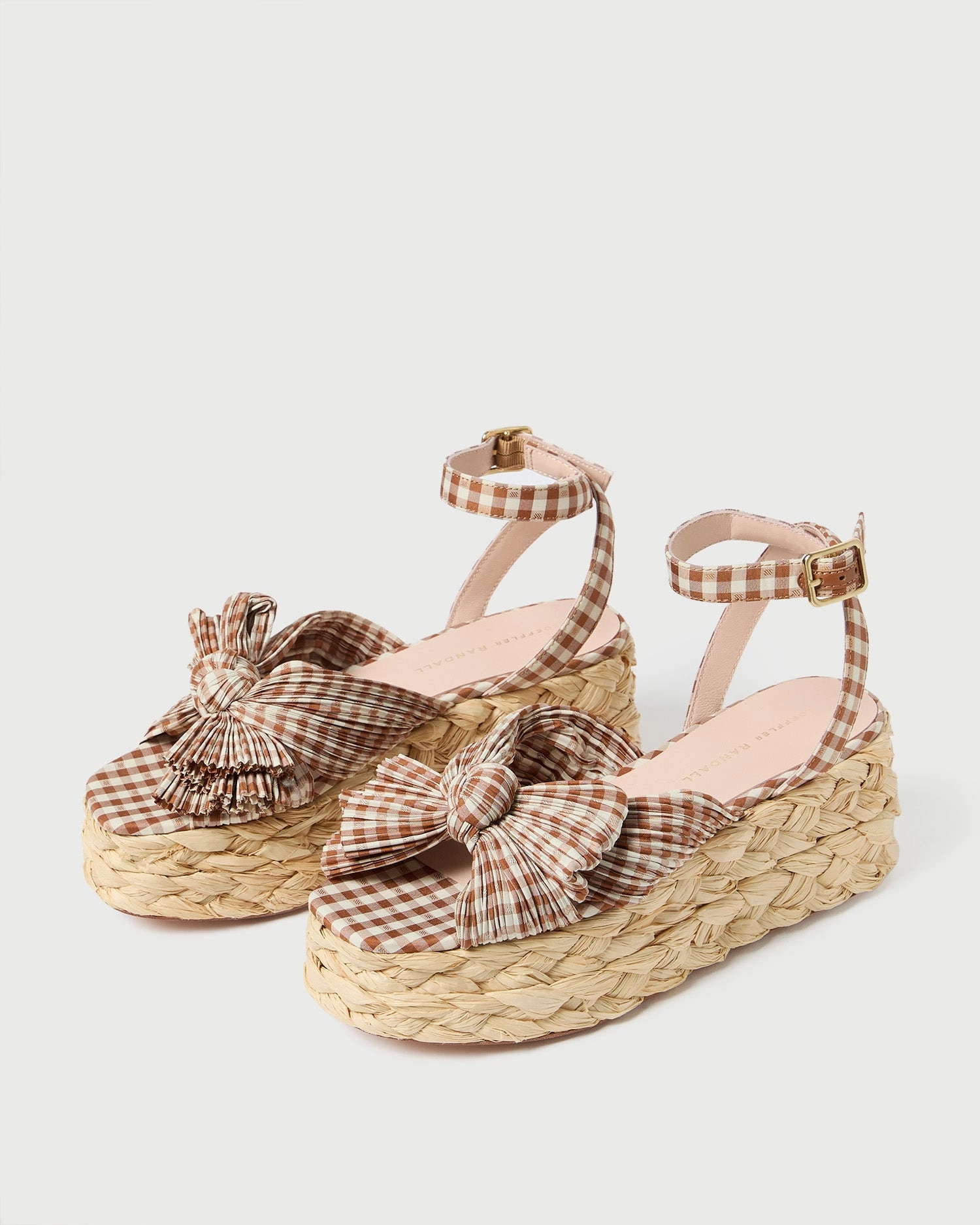 Gaby Brown Gingham Bow Espadrille