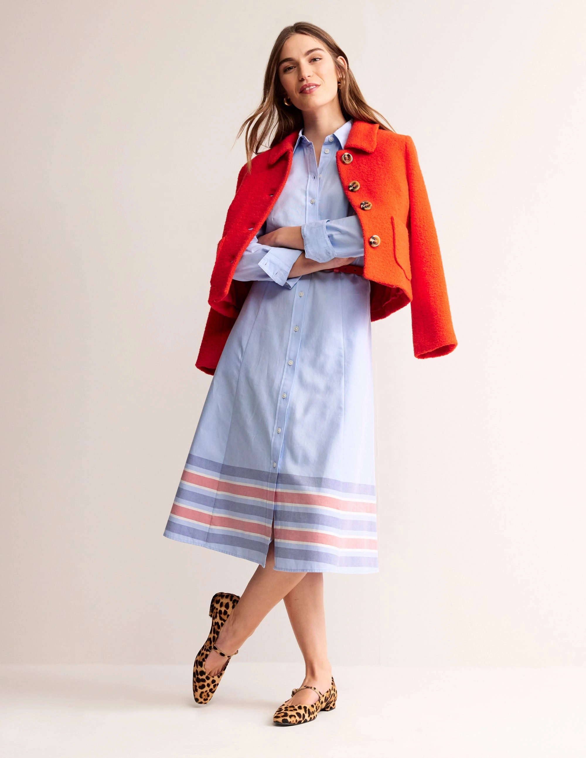 Kate Chambray Shirt Dress-Chambray