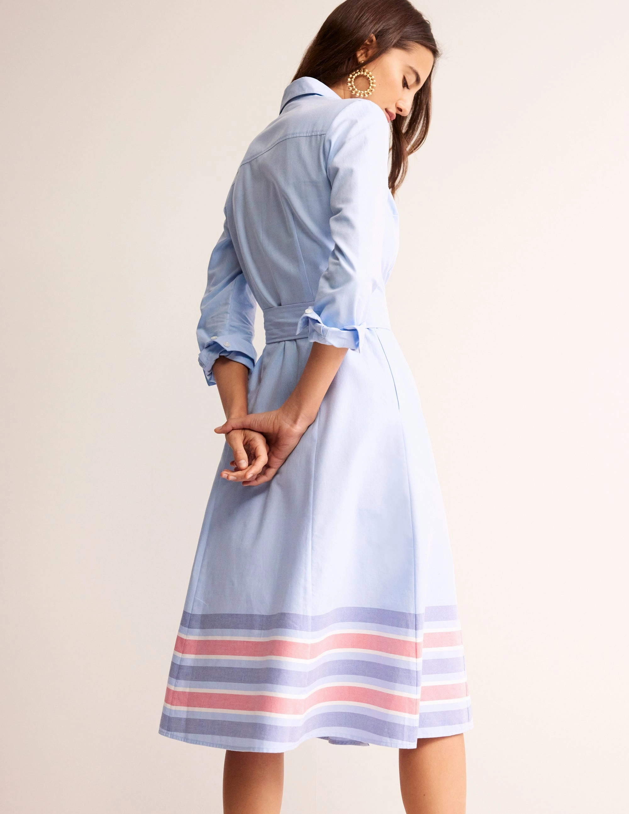 Kate Chambray Shirt Dress-Chambray