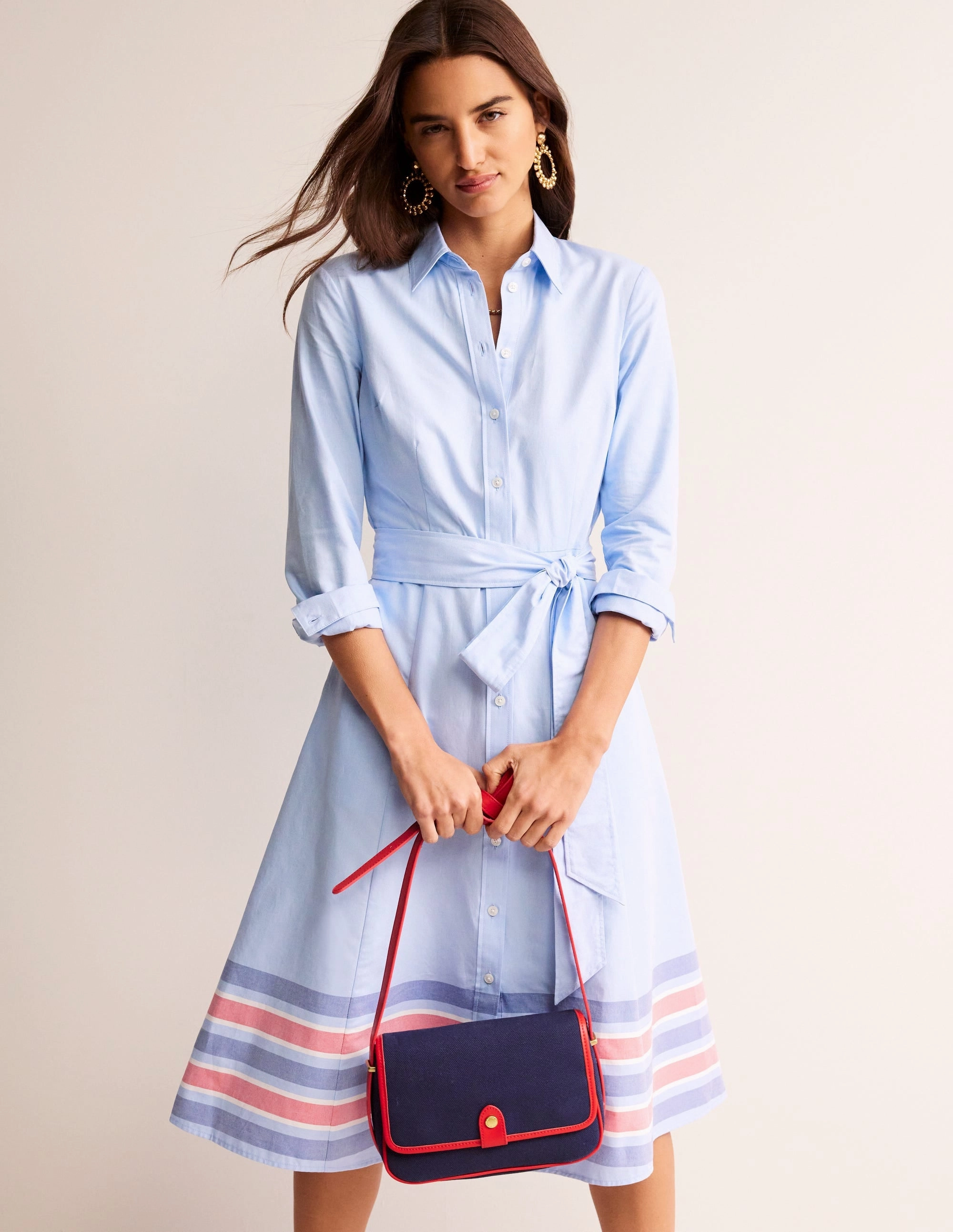 Kate Chambray Shirt Dress-Chambray