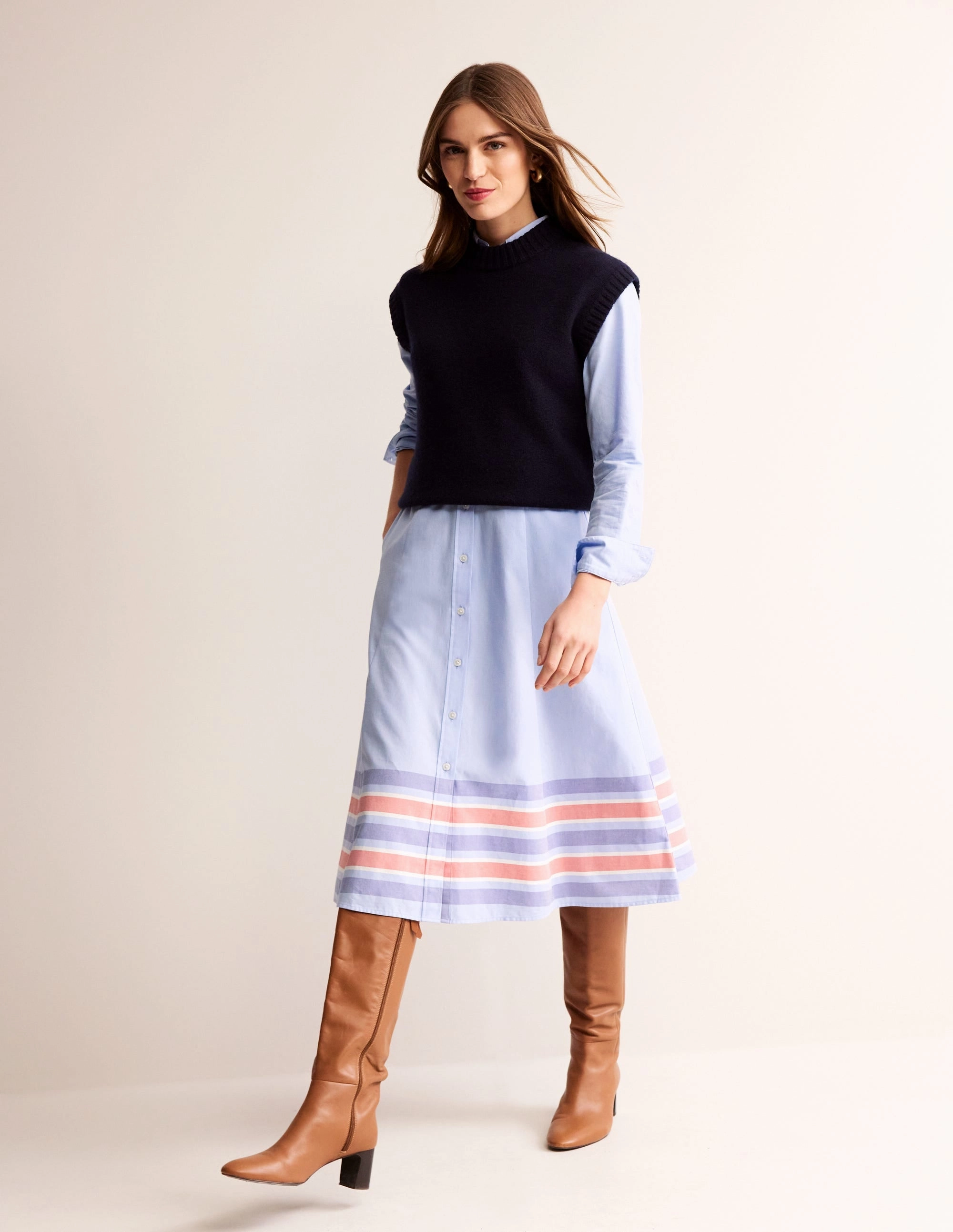 Kate Chambray Shirt Dress-Chambray