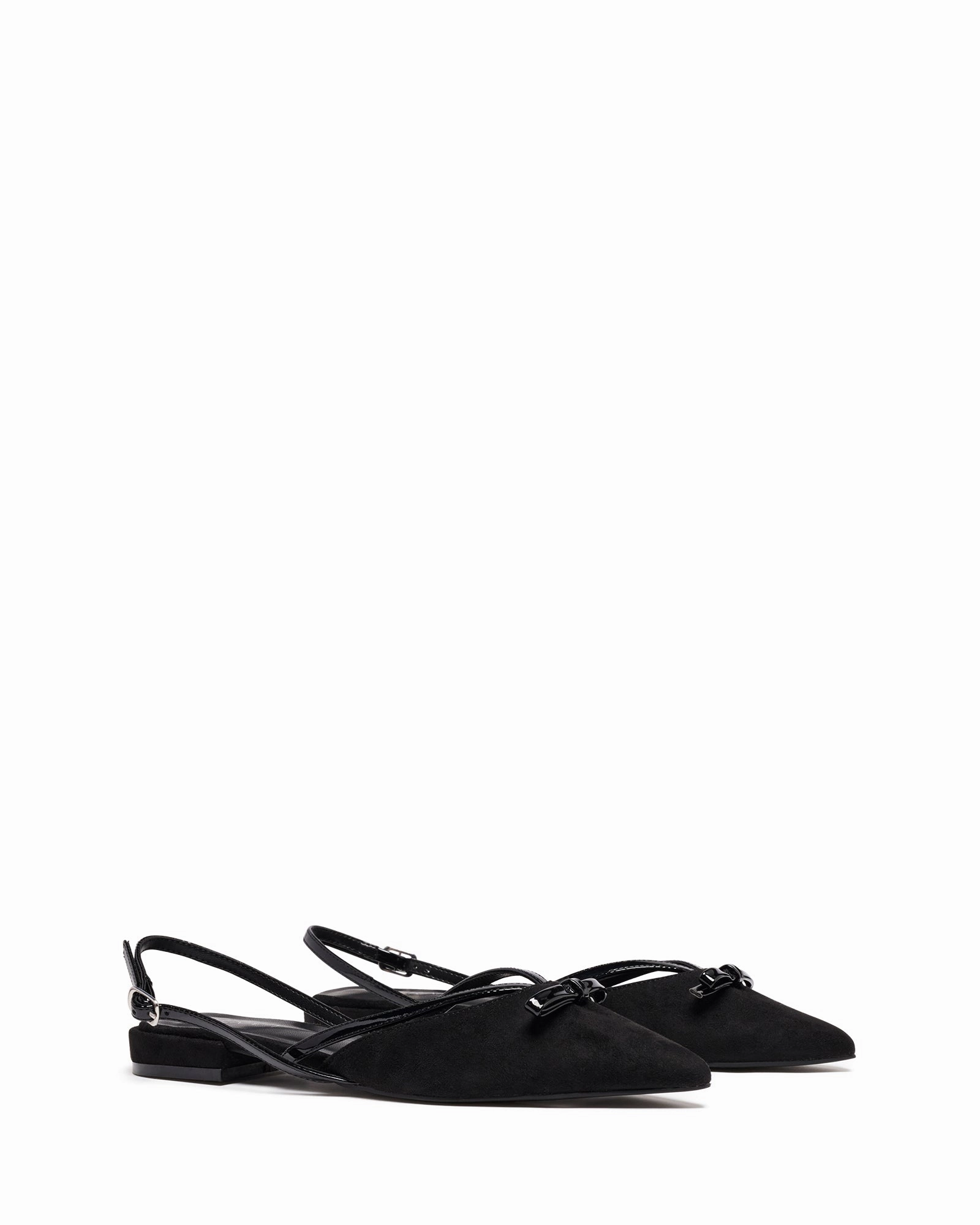 Lalaa Flat Point  Black Suede