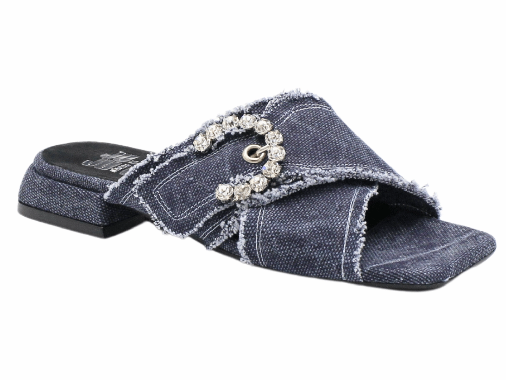 M397 Denim Heeled Slide