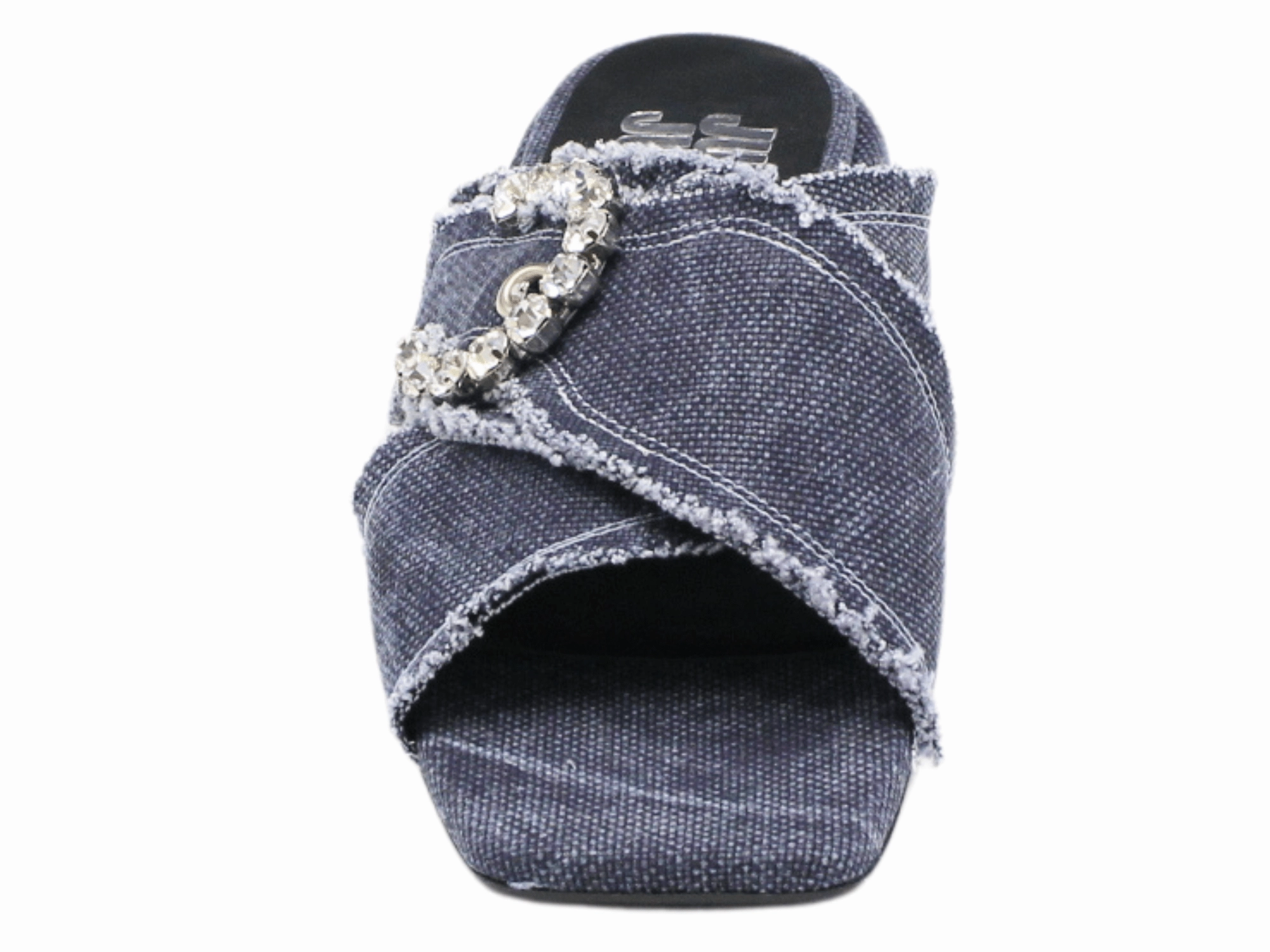 M397 Denim Heeled Slide