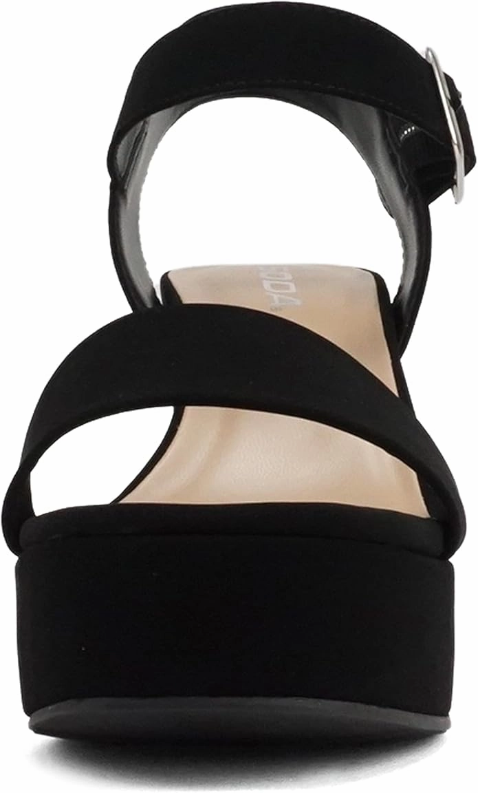 Macey Women's High Heel Platform Dress Sandal Open Square Toe