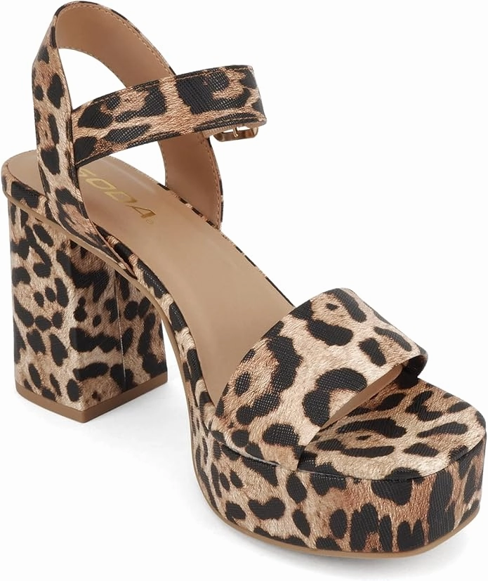 Macey Women's High Heel Platform Dress Sandal Open Square Toe