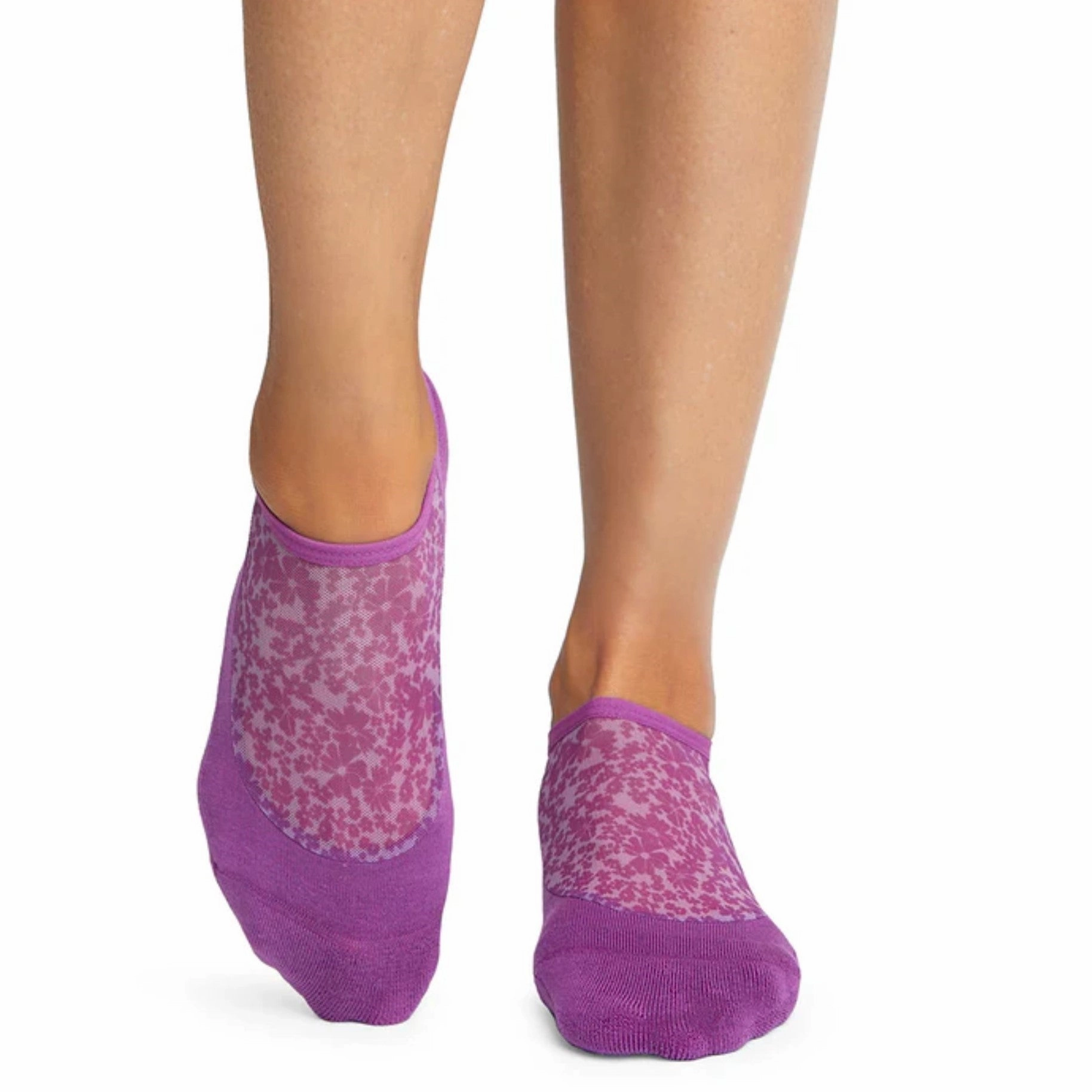 Maddie Grip Socks - Violet Floral (Pilates / Barre)