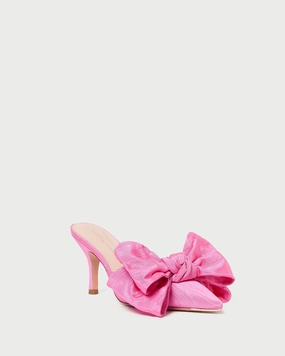 Margot Rose Moiré Bow Mule