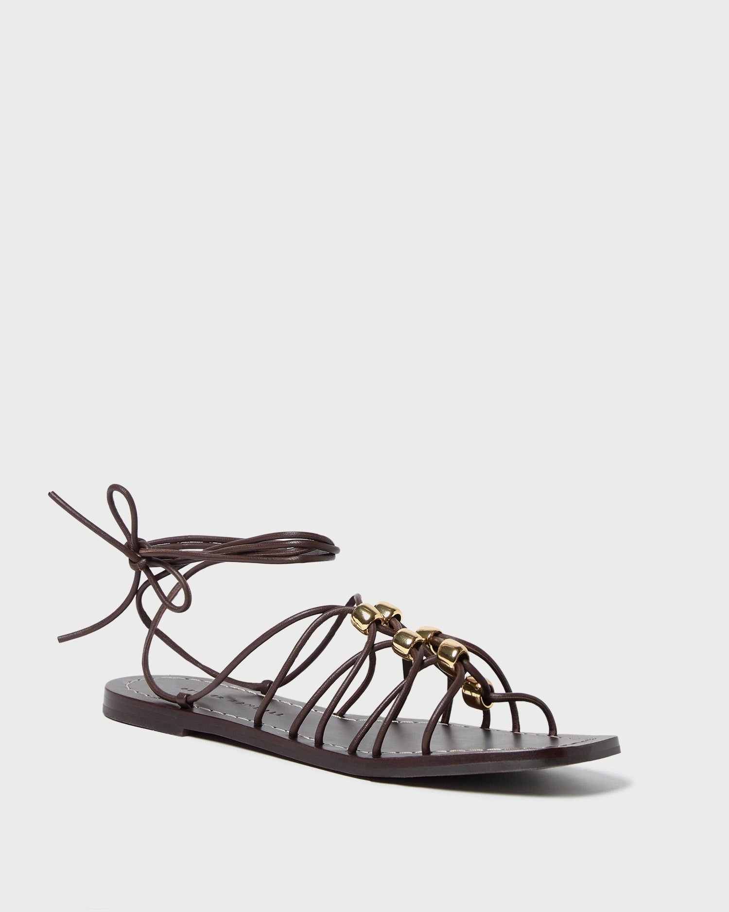 Mella Espresso Leather Wrap Sandal