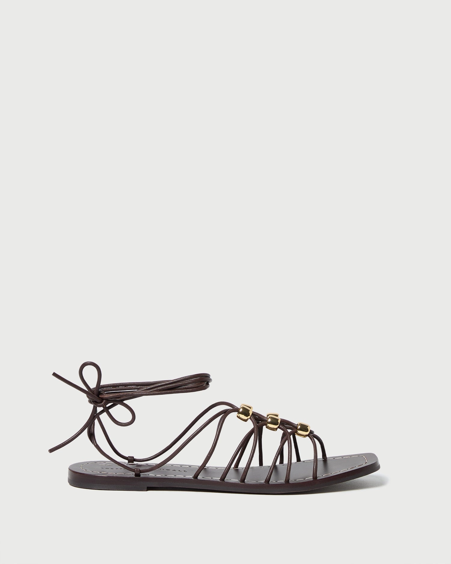 Mella Espresso Leather Wrap Sandal