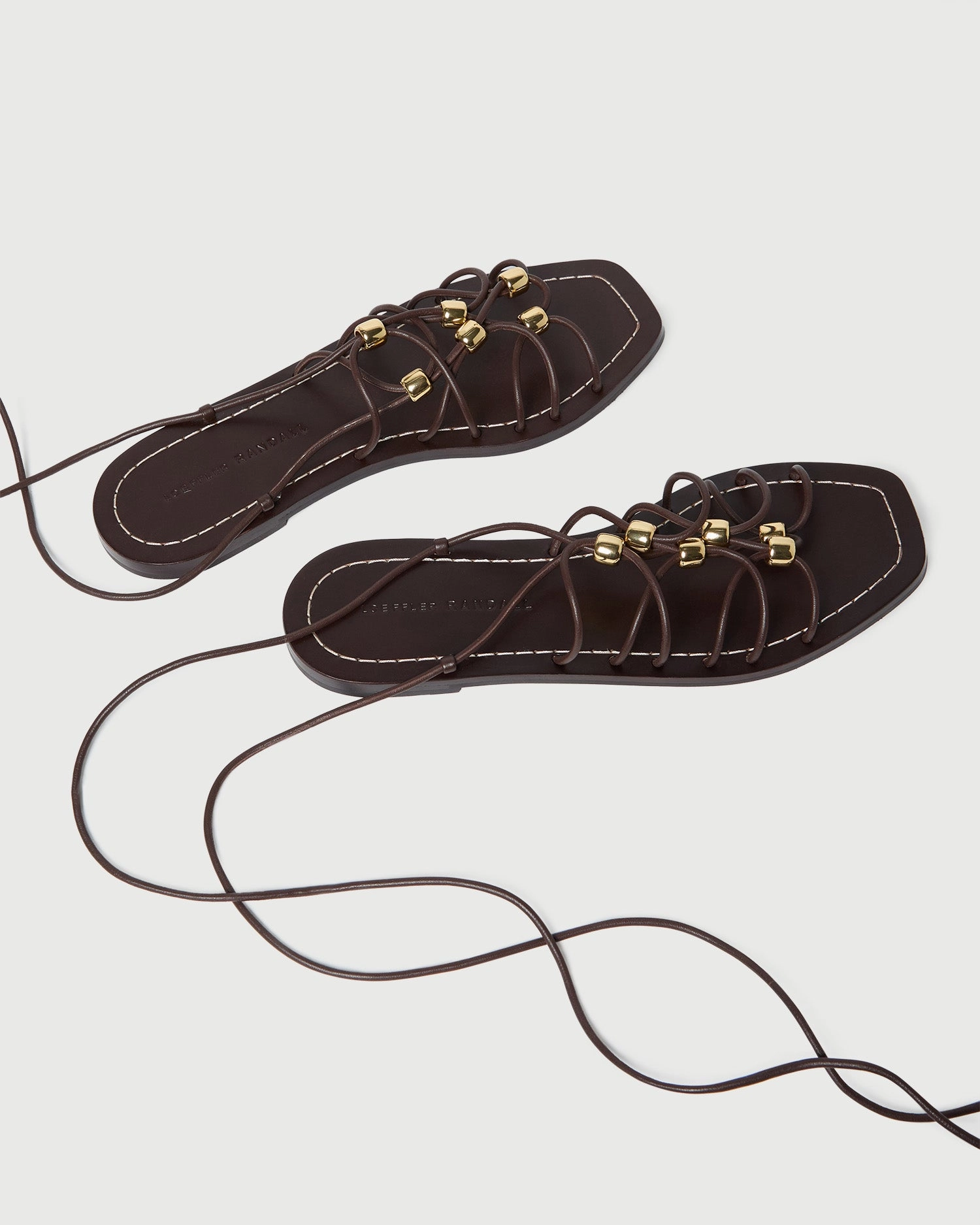 Mella Espresso Leather Wrap Sandal