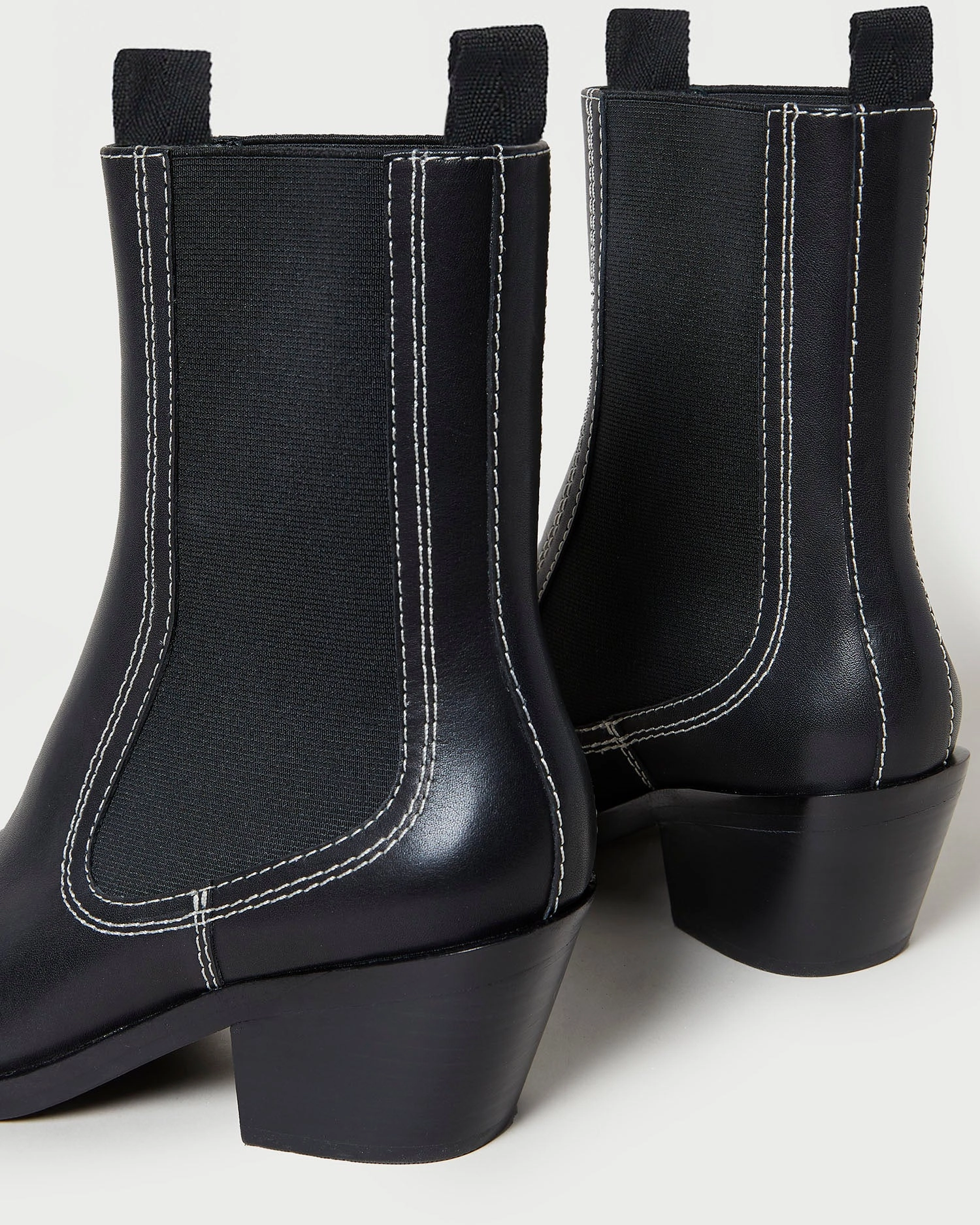 Nat Black Mid Western Boot