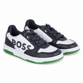 Navy & Green Trainers