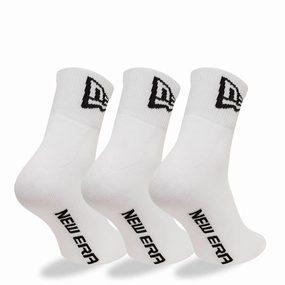 New Era Flag 3-Pack White Short Crew Socks