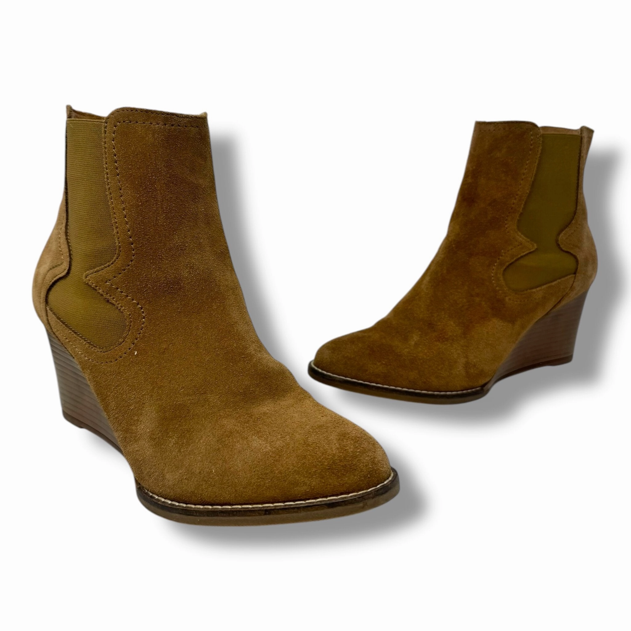 Palmer Wedge Bootie By Andre Assous In Cognac  Size: 8