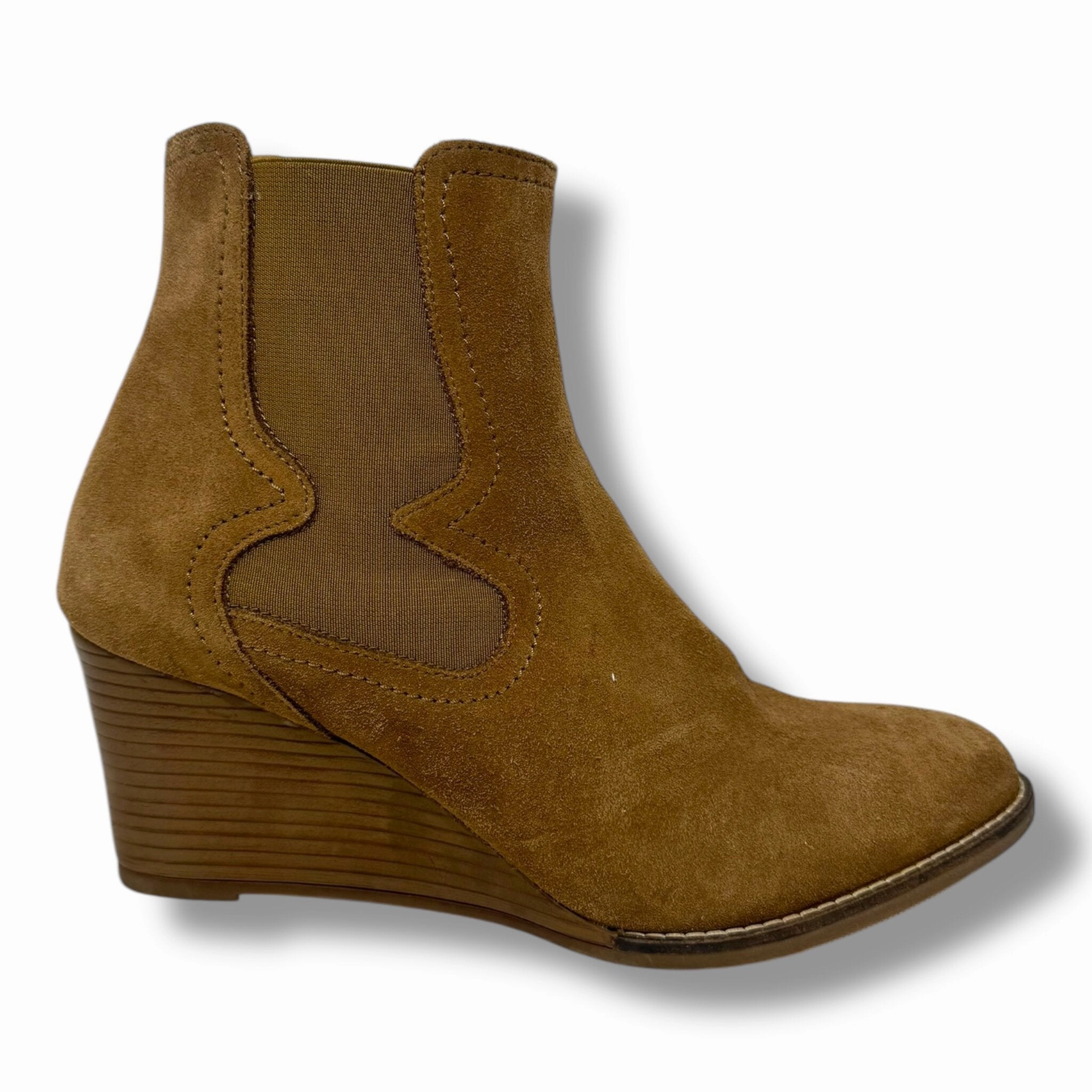 Palmer Wedge Bootie By Andre Assous In Cognac  Size: 8
