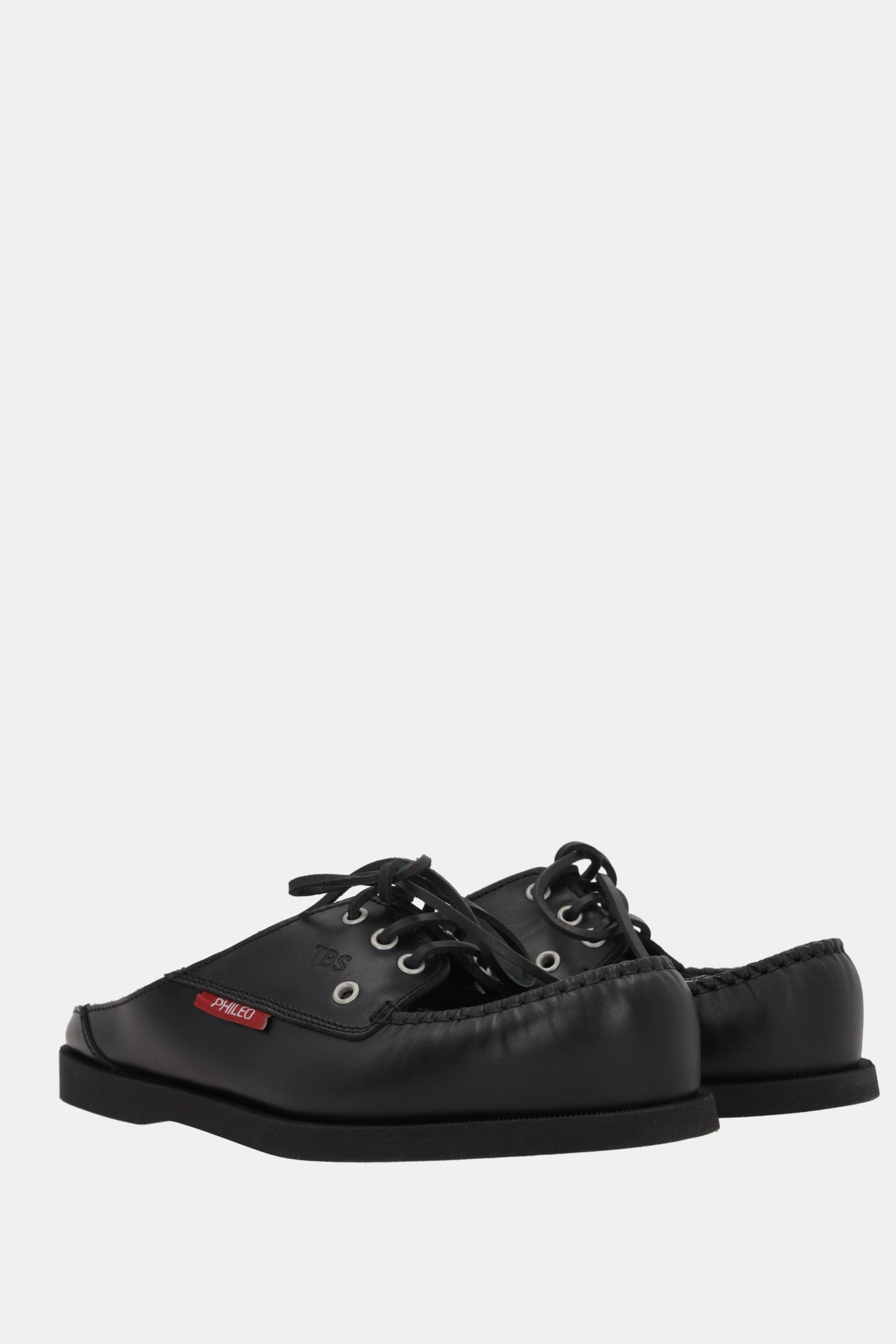 Phileo x TBS flat mules in smooth leather