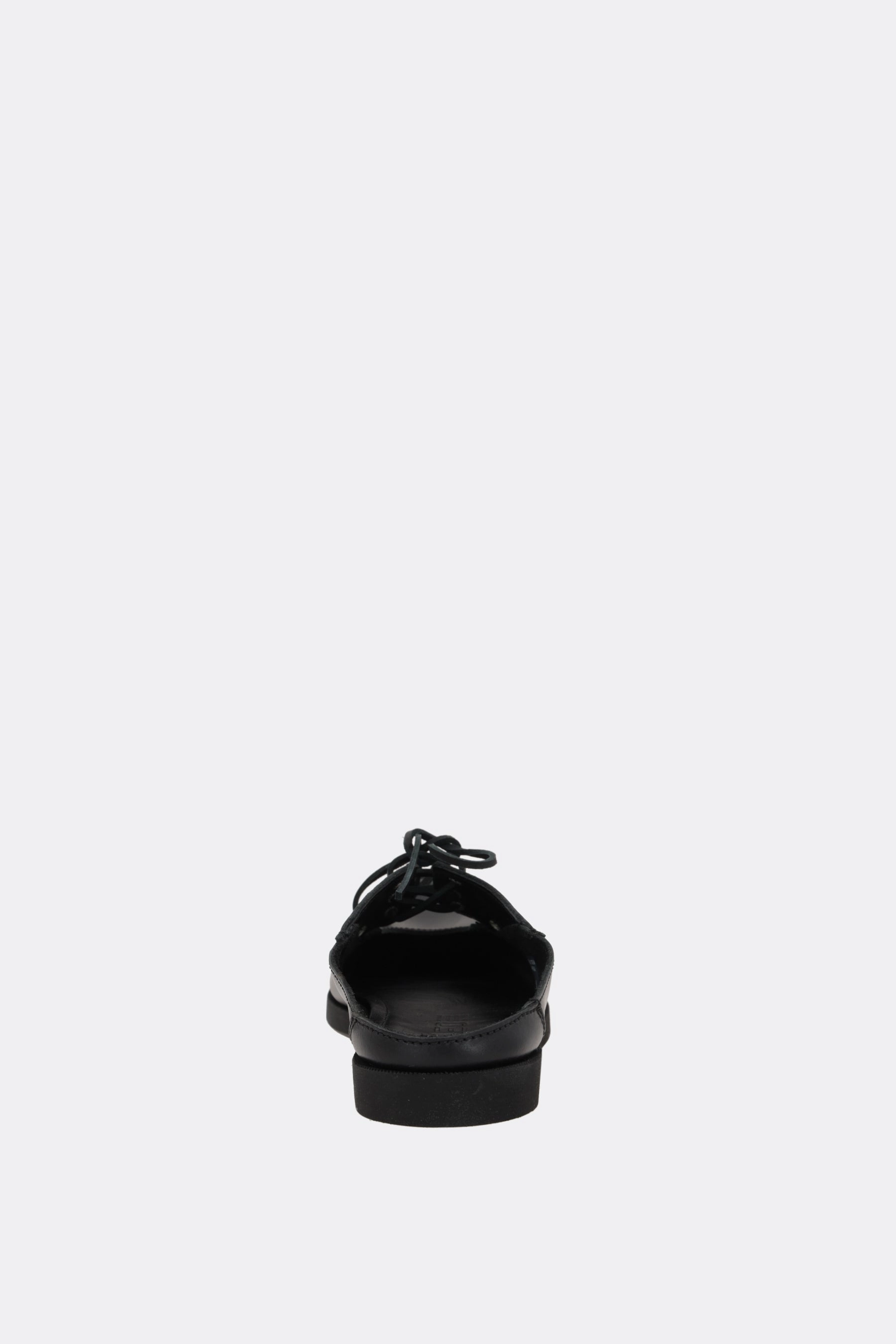 Phileo x TBS flat mules in smooth leather