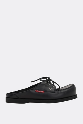 Phileo x TBS flat mules in smooth leather