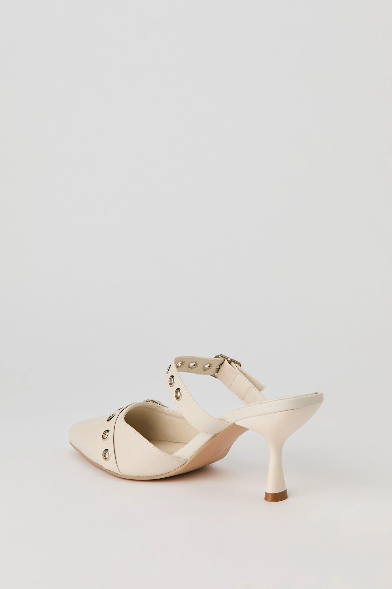 Pointed Toe Buckled Mules