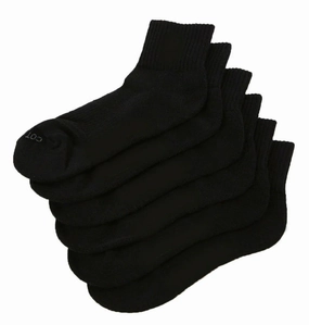 Rich Cotton Dri-Fit Quarter Socks "Black"